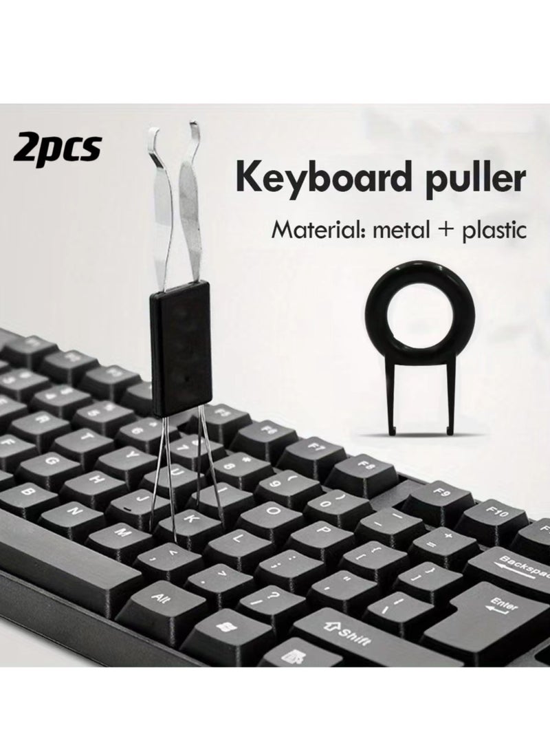 Generic - 2pcs Keycap Puller Universal Keyboard for Key Cap Puller for Mechanical Keyboard Keycaps Keys Remover Fixing 2 in 1 Use Keycap Remover Kit Tool Plastic Metal Switch - Image 1