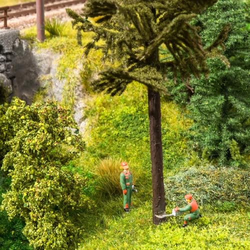 Warmtree 20 Pcs Static Grass Bushy Tufts Lowland Shrubs Scenery DIY Miniature for Train Landscape Railroad Scenery Sand Military Layout Model War Gaming Terrain (Autumn Green) - Image 4