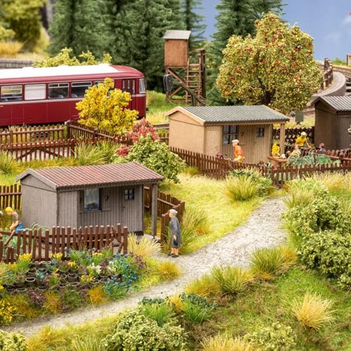 Warmtree 20 Pcs Static Grass Bushy Tufts Lowland Shrubs Scenery DIY Miniature for Train Landscape Railroad Scenery Sand Military Layout Model War Gaming Terrain (Autumn Green) - Image 5