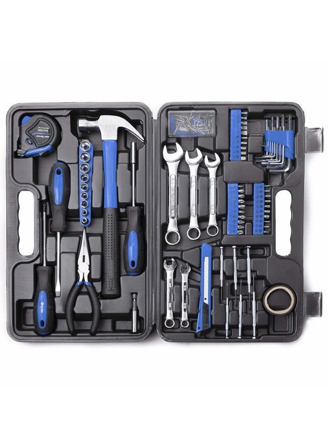 CARTMAN 148Piece Tool Set General Household Hand Tool Kit with Plastic Toolbox Storage Case Blue - Image 1