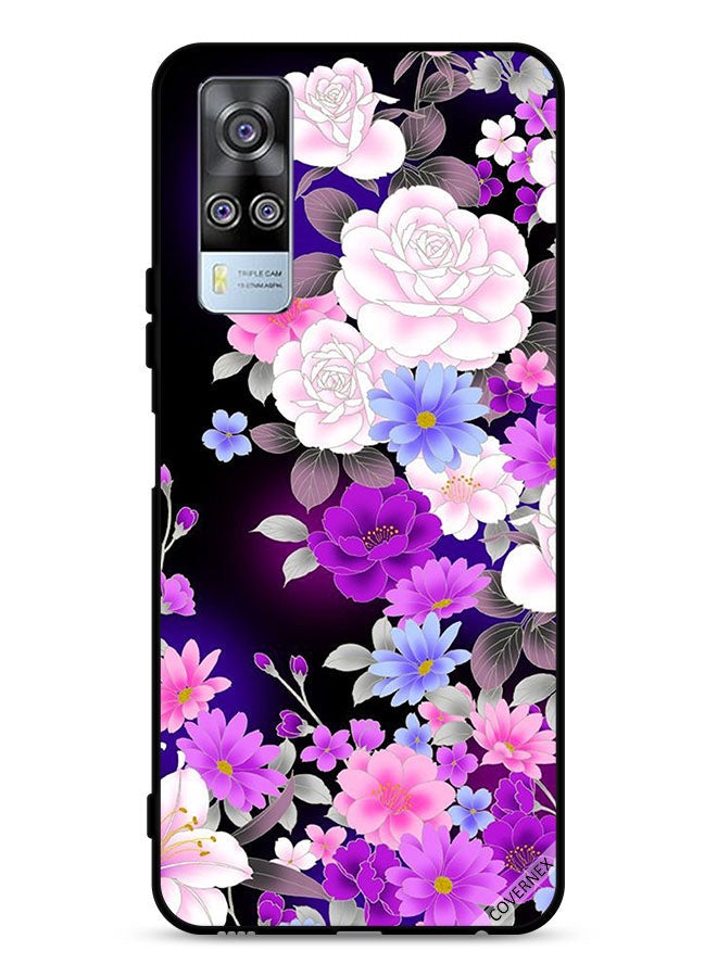 Covernex vivo Y51 2020 Protective Case Cover Mix Flowers - Image 1