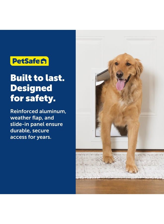 PetSafe Freedom Aluminum Pet Door for Dogs, L, White, Tinted Vinyl Flap - Image 5