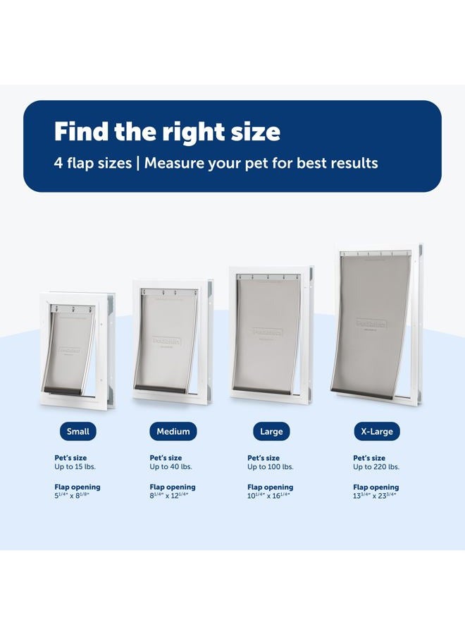 PetSafe Freedom Aluminum Pet Door for Dogs, L, White, Tinted Vinyl Flap - Image 4