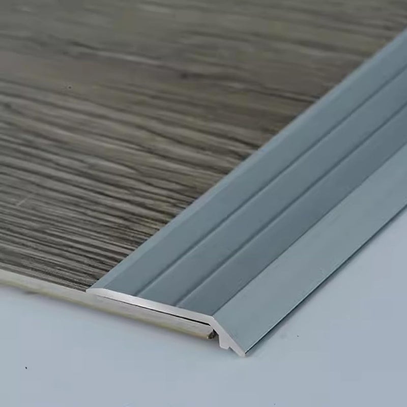 Transition Bar with Anti Slip, Laminate to Wood/Tile/Hardwood Floor Cover Strips, Flooring Edging Trim with Reducer, Easy to Clean (Dark Grey) - Image 1