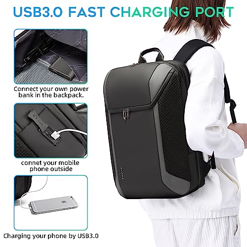 BANGE Smart Business Laptop Backpack Waterproof can fit 15.6-17.3 Inch Laptop with 3.0 USB charging port for men and women - Image 5