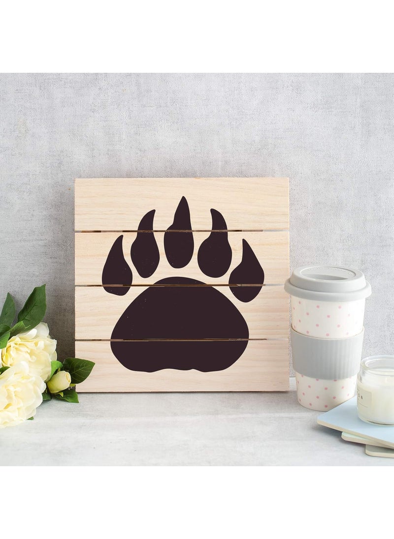 Ivana's Bear Claw Stencil for Walls and Crafts - Reusable Stencil of a Bear Claw for Painting in Small & Large Sizes - (12 x 12 Inch)