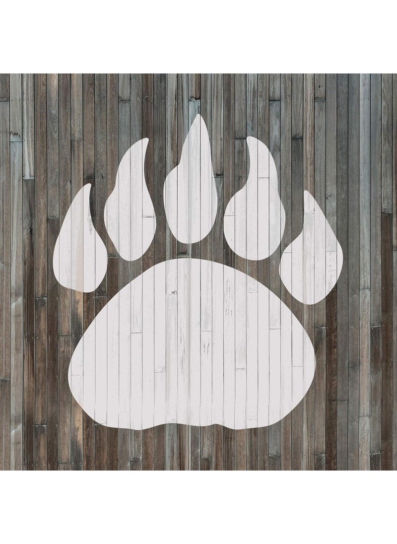 Ivana's Bear Claw Stencil for Walls and Crafts - Reusable Stencil of a Bear Claw for Painting in Small & Large Sizes - (12 x 12 Inch)