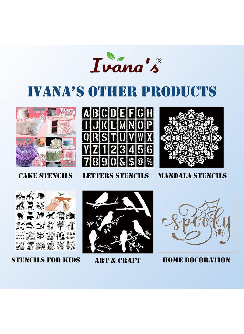 Ivana's Bear Claw Stencil for Walls and Crafts - Reusable Stencil of a Bear Claw for Painting in Small & Large Sizes - (12 x 12 Inch)