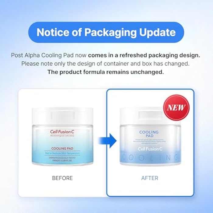 Cell Fusion C Post Alpha Cooling Pad – Hydrating & Cooling Korean Toner Pads | Panthenol & Glacier Water | Hydrating, Depuffing, Pore-Minimizing | 70 Pads / 6.08 fl.oz. - Image 2