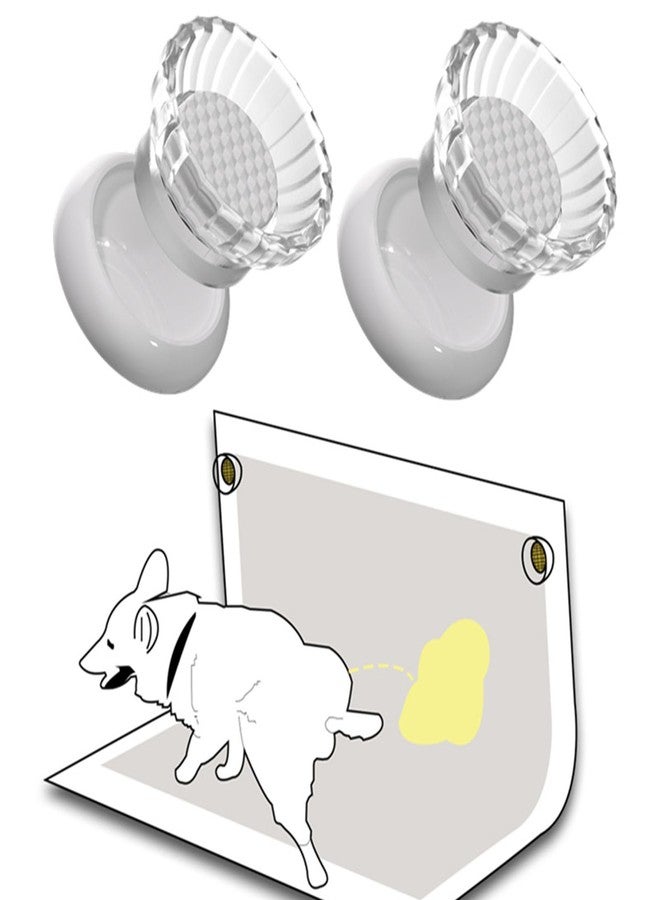 IFNOW Pee Pad Holder White 2 Pieces Training Pad Magnetic Holder with Easy-Lifted Handles Strong Magnets for Most Flat Surfaces Easy Cleanup for Leg Lifting Dogs - Image 1