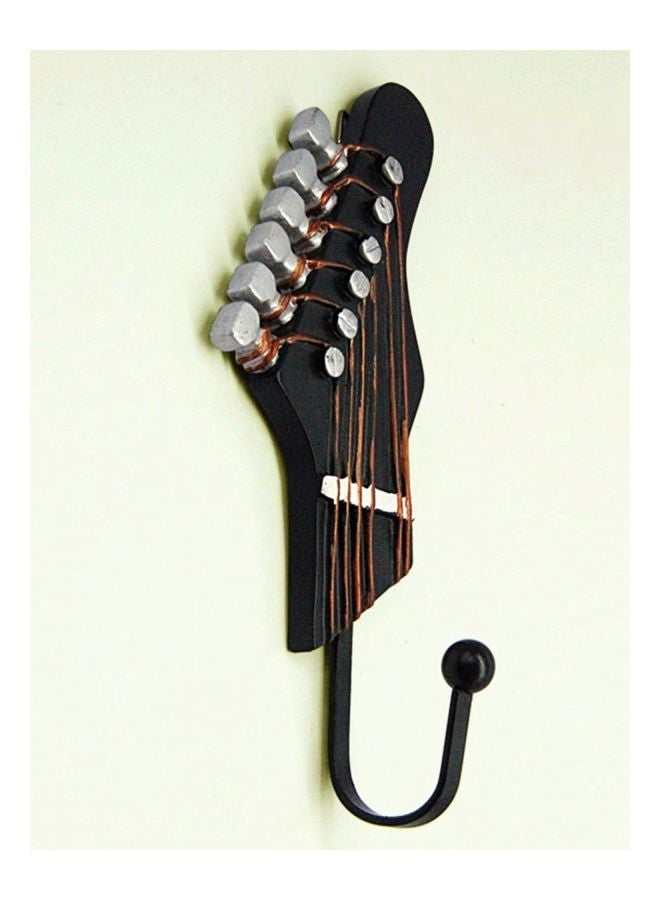 NIBEMINENT 3-Piece Guitar Designed Wall Mounted Hook Black/Brown/Silver 19cm - Image 2