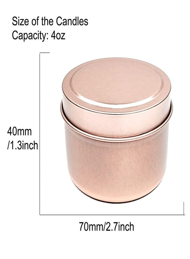 Unixing 16PCS 4oz Candle Tins for DIY Candle Making, Metal Round Candle Containers for DIY Candle Making, Arts & Crafts, Storage and Holiday Gifts, Black Gold Rose Gold Silver Candle Tins - Image 4