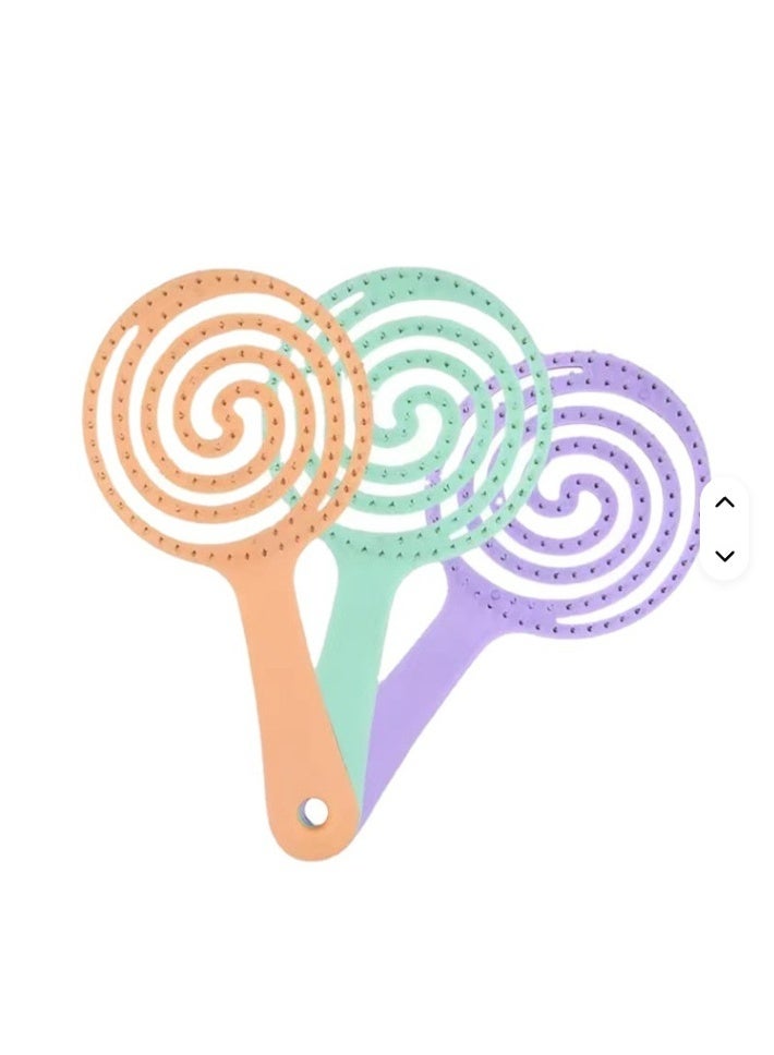 فرشاة شعر للنساء - فك تشابك الشعر ذات سطح دائري مزود بفتحات تهوية - تصفيف شعر أسرع، مشط تدليك بالهواء للشعر الرطب والجاف، مناسب للشعر الكثيف والمجعد - Image 5