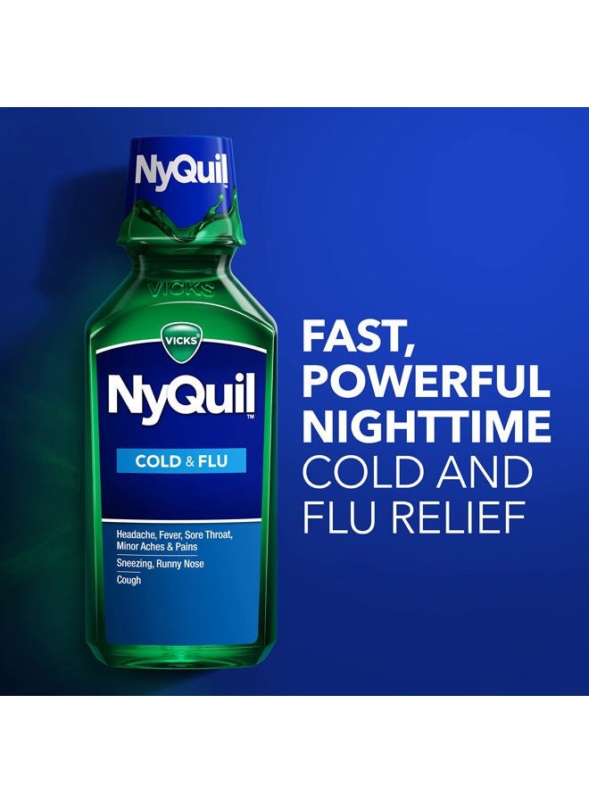 Vicks فيك نايت كويل للسعال والبرد والإنفلونزا، سائل أصلي، 2x12 أونصة سائلة - Image 3