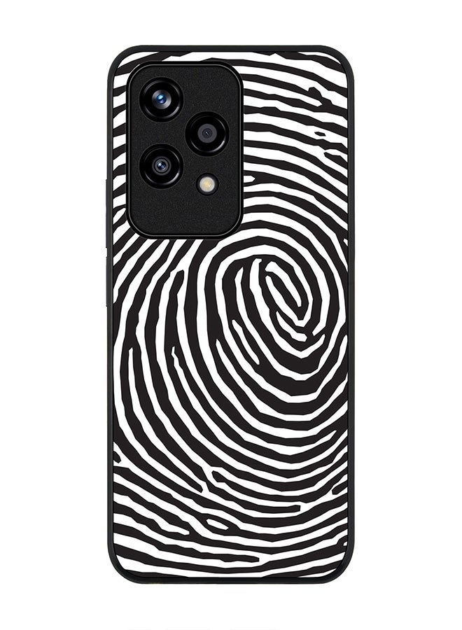 Stylizedd Rugged Black edge case for Honor 200 Lite, Slim fit Soft Case Flexible Rubber Edges Anti Drop TPU Gel Thin Cover -  Finger Prints - Image 1