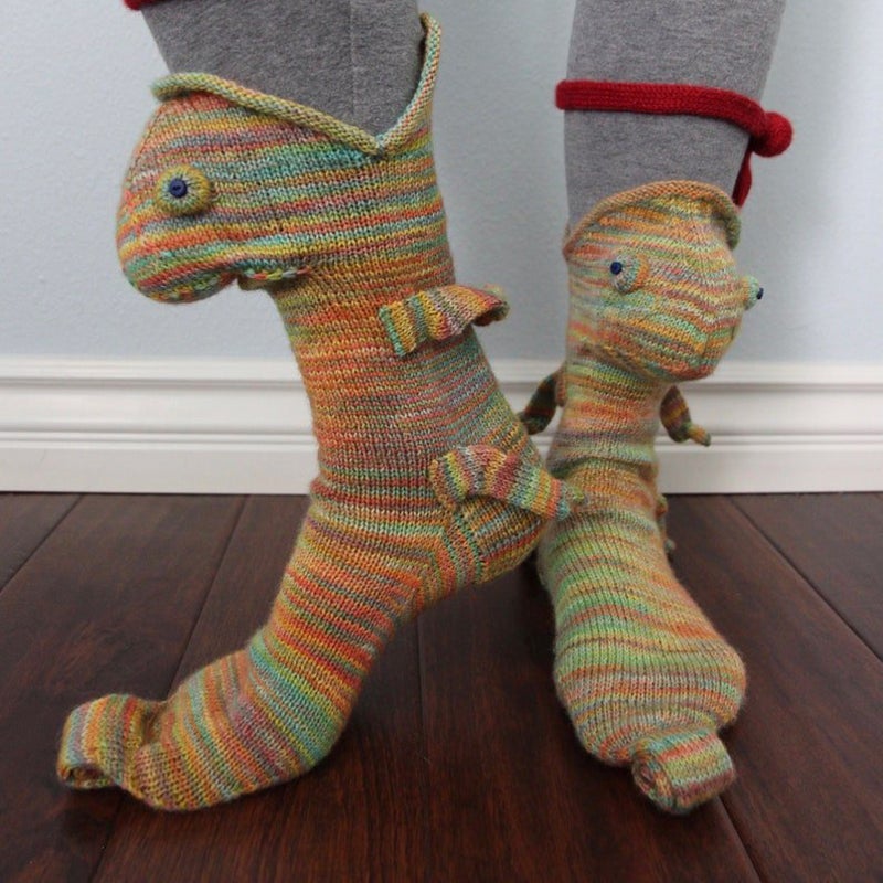 Knit Crocodile Socks  Knitted Crocodile Socks Knitted Creative Mid-Calf Animal Socks - Image 3