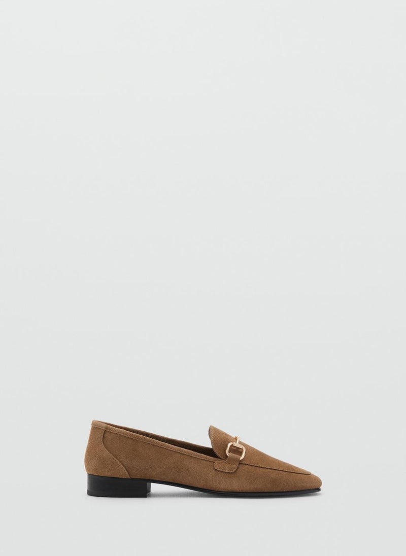 MANGO Suede Buckle Moccasins  - Image 1