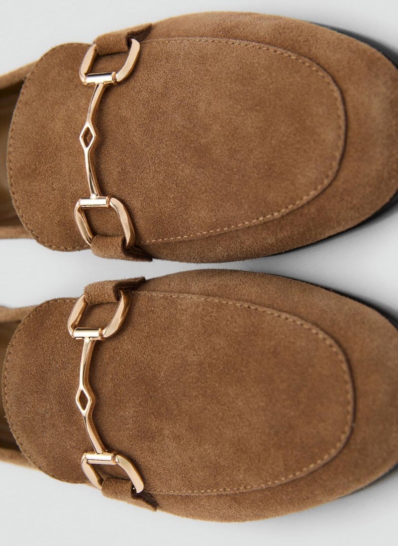 MANGO Suede Buckle Moccasins  - Image 4