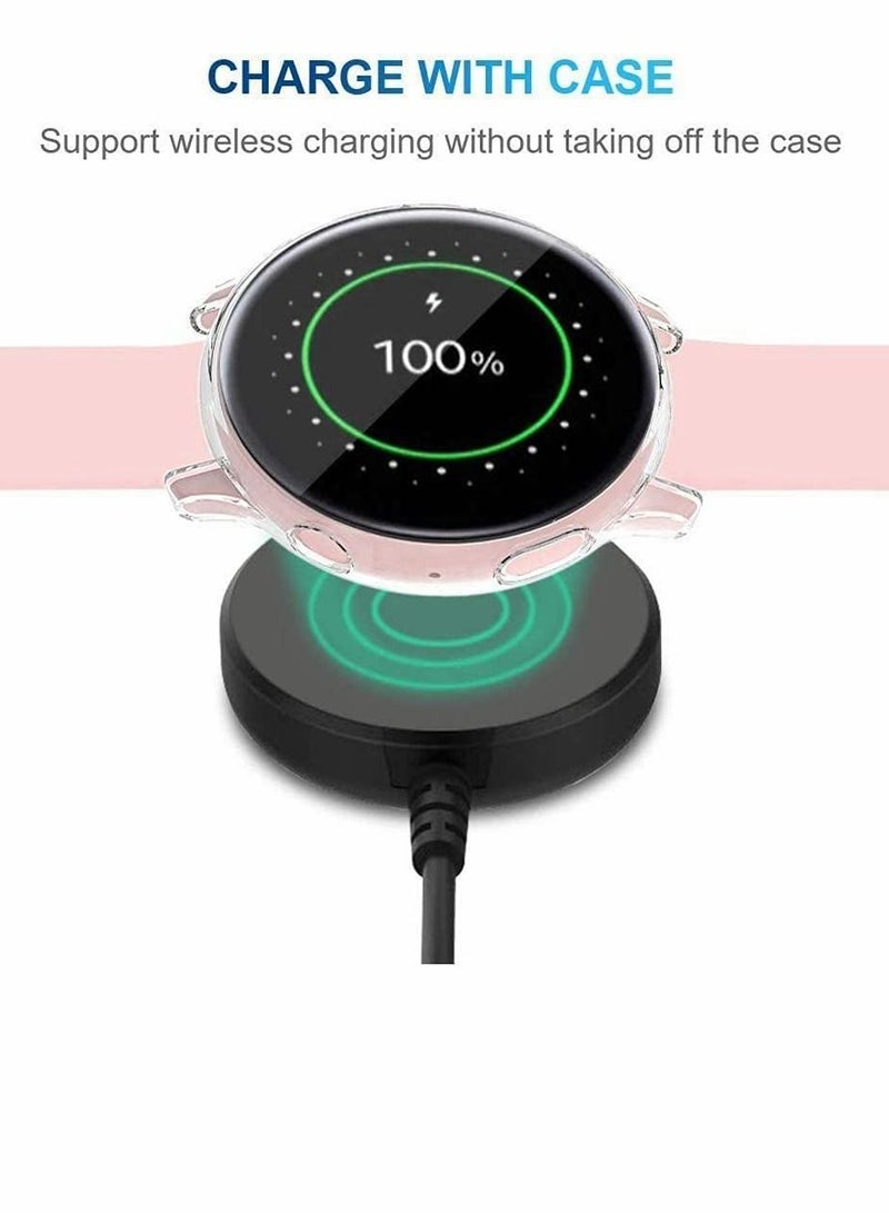 Y&D Screen Protector Case For Samsung Galaxy Watch Active 2, Soft TPU Bumper Full Around Anti-Scratch Flexible Clear Cover 44 Mm ( 2 Pack )  - Image 5