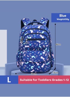 SamoDani School Backpack for Girls, Animals Design, Large Size, Multiple Pockets, for Colleges, Elementary, Primary Schools, Grade 1-10 and Teenagers  - Image 2
