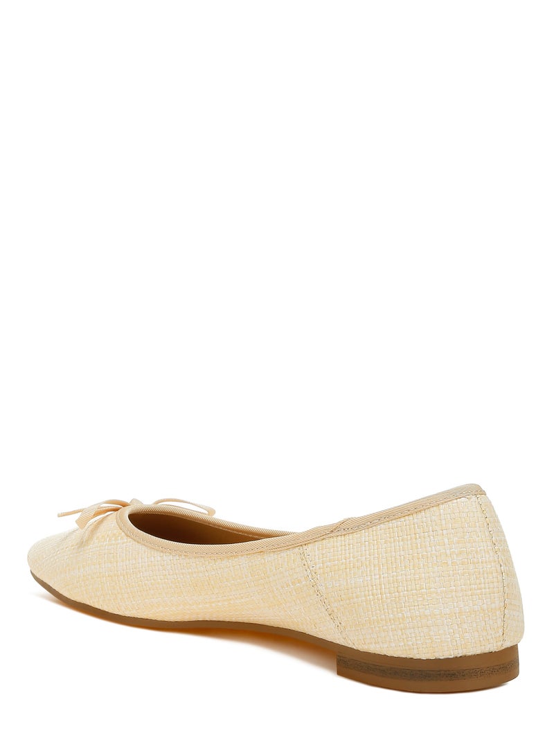 لندن راج أحذية باليه من الرافيا باللون الطبيعي - Image 4