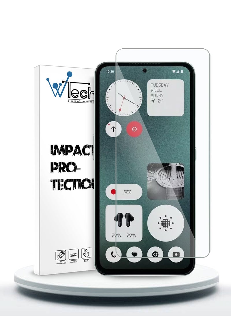 دبليو تيك لا شيء CMF Phone 1 5G 2024 Premium Series حواف منحنية 9H 2.5D واقي شاشة من الزجاج المقوى - شفاف - Image 1