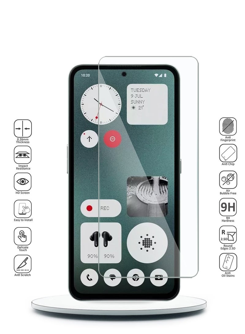 دبليو تيك لا شيء CMF Phone 1 5G 2024 Premium Series حواف منحنية 9H 2.5D واقي شاشة من الزجاج المقوى - شفاف - Image 2