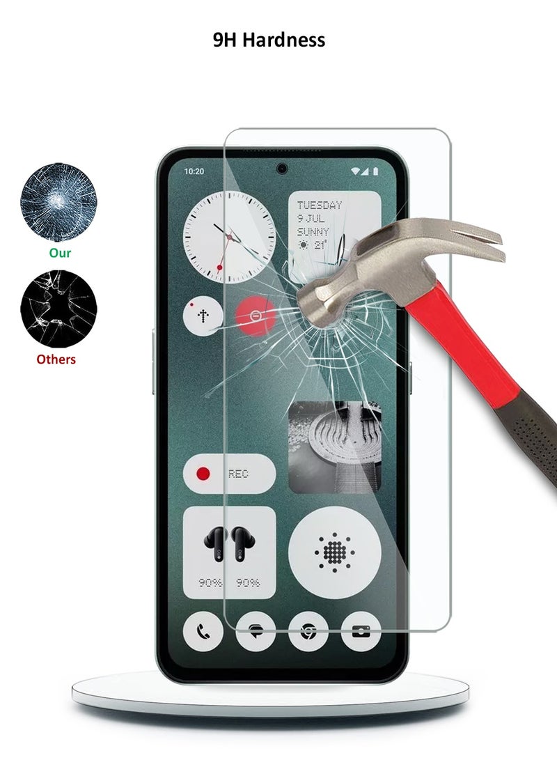 دبليو تيك لا شيء CMF Phone 1 5G 2024 Premium Series حواف منحنية 9H 2.5D واقي شاشة من الزجاج المقوى - شفاف - Image 3