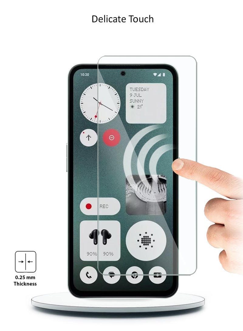 دبليو تيك لا شيء CMF Phone 1 5G 2024 Premium Series حواف منحنية 9H 2.5D واقي شاشة من الزجاج المقوى - شفاف - Image 4