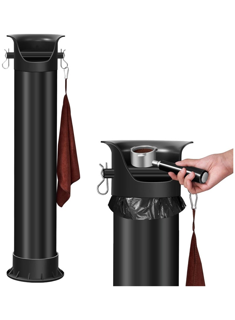 Espresso Coffee Knock Box with Garbage Bags,Commercial Knockbox for Coffee Grounds Disposal and Recycle Trash Can, Coffee Grind Collection Dump Bin, Barista Essential for Cafes Shop Office Home  - Image 1