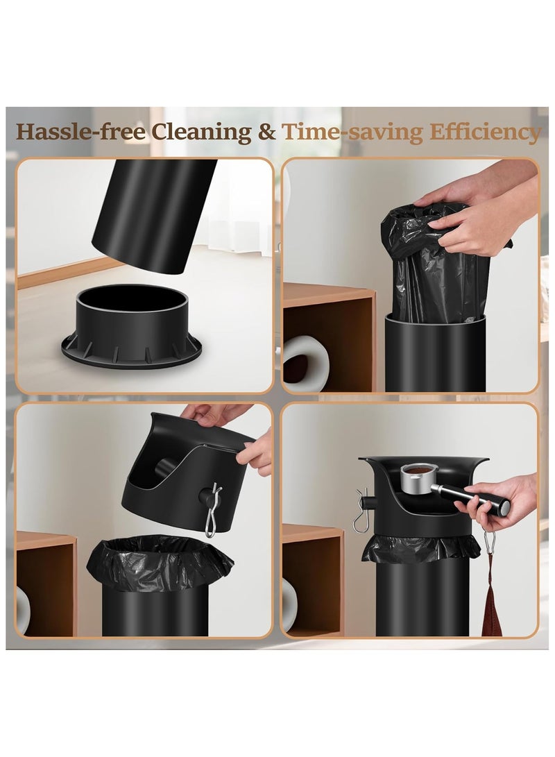 Espresso Coffee Knock Box with Garbage Bags,Commercial Knockbox for Coffee Grounds Disposal and Recycle Trash Can, Coffee Grind Collection Dump Bin, Barista Essential for Cafes Shop Office Home  - Image 3