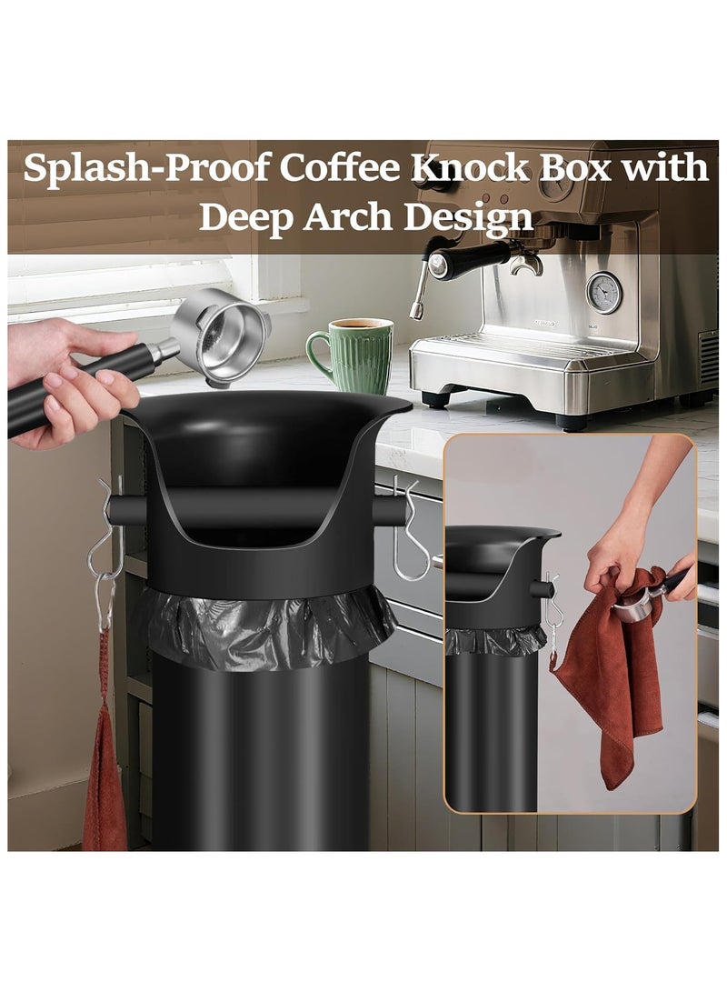 Espresso Coffee Knock Box with Garbage Bags,Commercial Knockbox for Coffee Grounds Disposal and Recycle Trash Can, Coffee Grind Collection Dump Bin, Barista Essential for Cafes Shop Office Home  - Image 5