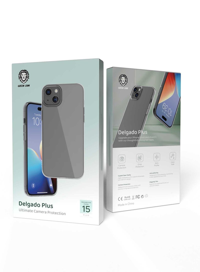 GREEN LION Delgado PC Case for iPhone 15 Plus - Clear