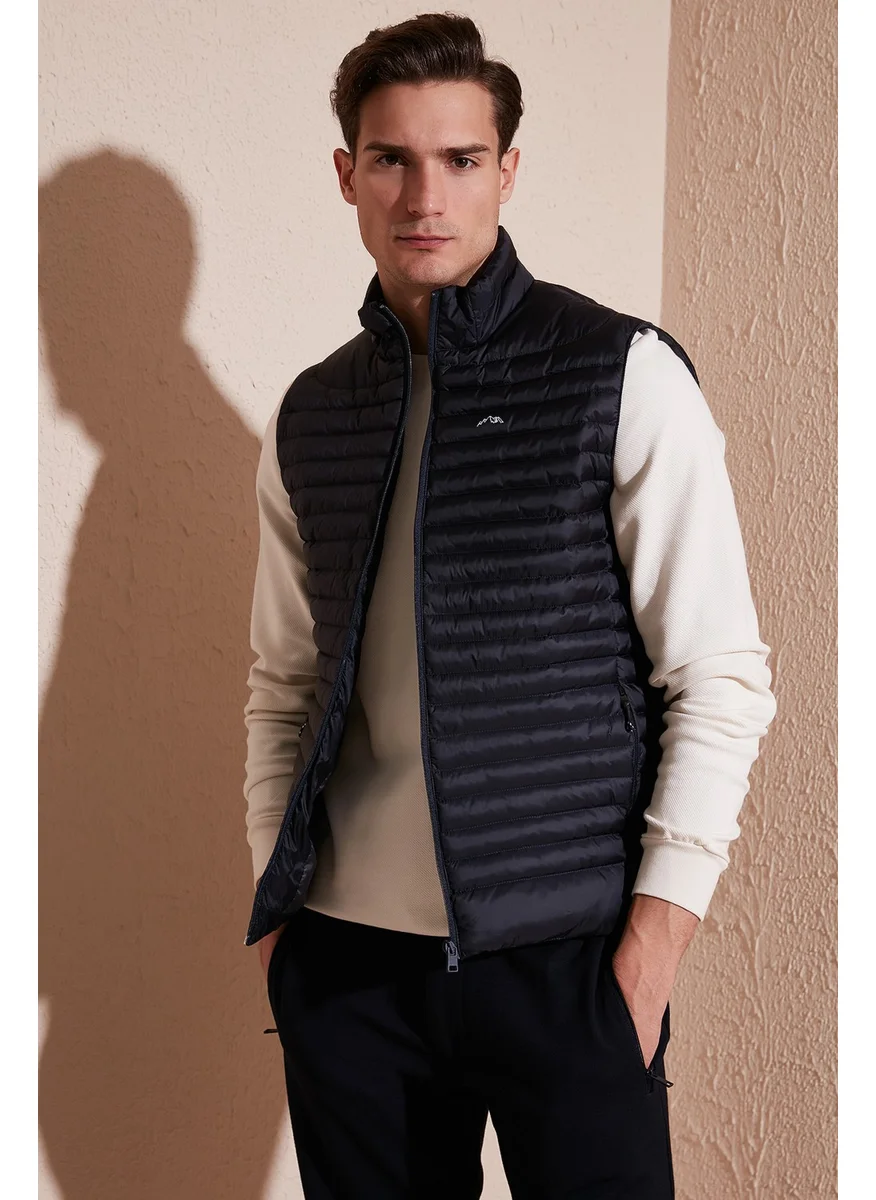 Buratti Regular Fit Stand Collar Pocket Quilted Puffer Vest Men's VEST 497KIM