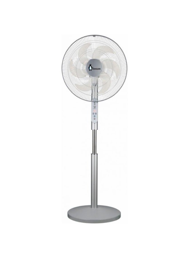Penguin Breeze Pro Stand Fan 6 Blades Silver 18 Inch Digital with Remote Stainless Steel PF006  - Image 3