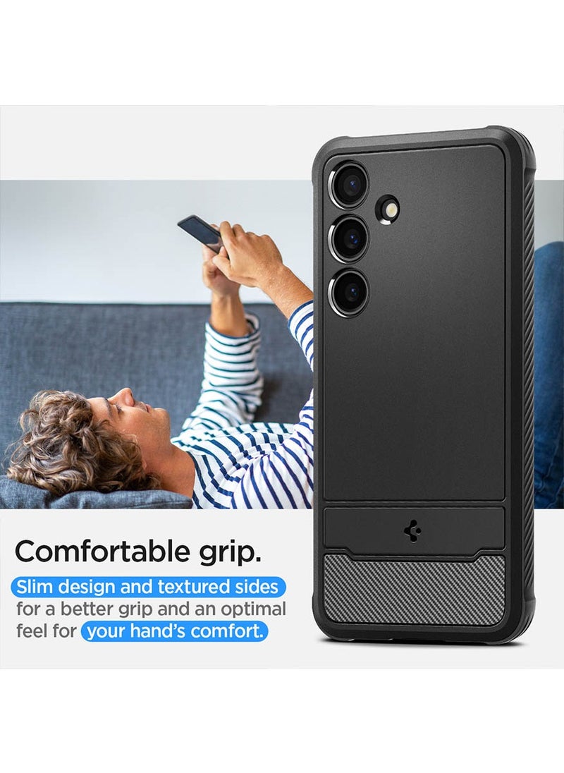 Rugged Armor for Samsung Galaxy S24 case cover (2024) - Matte Black
