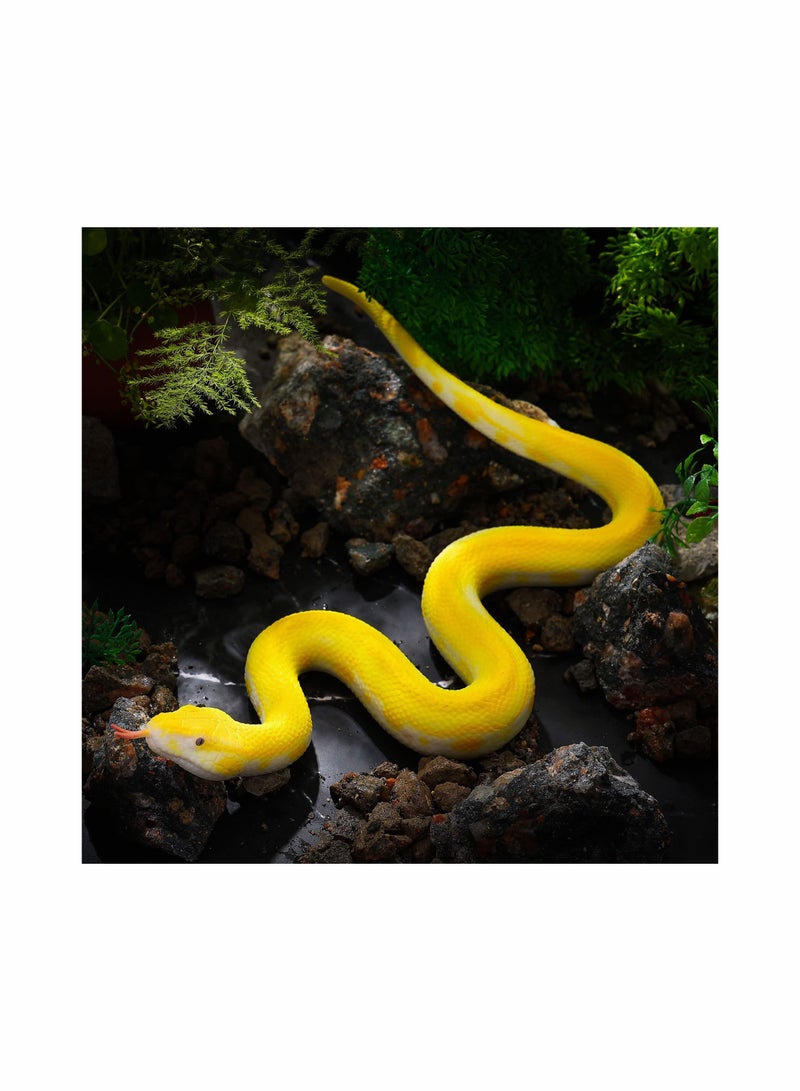 SYOSI Realistic Snake Model Toy 2Pcs Rubber Elastic Python Action Model Lifelike Snake Toy Figurines Prank Props Stress Relif Toys Educational Toys Birthday Gift for Kids - Image 4