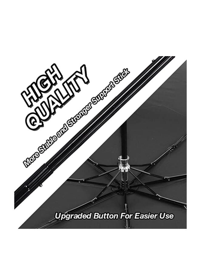 SOLARAE Small Umbrella Compact for Rain Windproof Portable Black Umbrellas for Rain Folding Umbrella for Car Small Umbrella for Backpack Protection Sun Folding UV Umbrella Windproof Compact - Image 3
