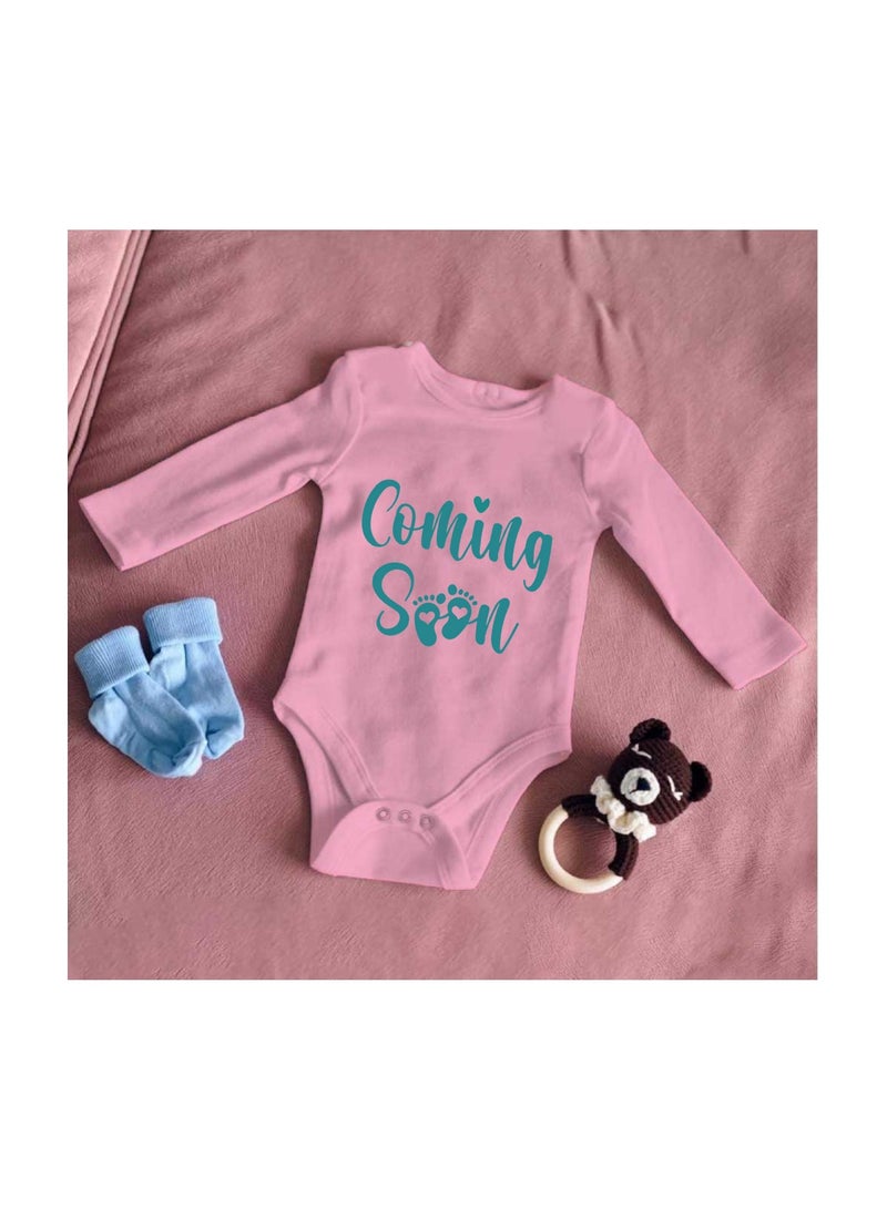 PRINTSHOP4ME Baby Romper Coming Soon Design–Soft Cotton Long Sleeve Bodysuit For Boys And Girls–Comfortable Unisex Baby Onesie For Newborns,Infants And Toddlers - Image 2