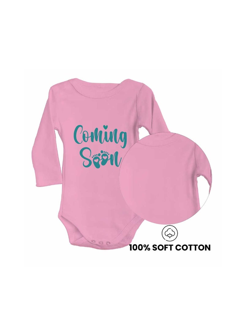 PRINTSHOP4ME Baby Romper Coming Soon Design–Soft Cotton Long Sleeve Bodysuit For Boys And Girls–Comfortable Unisex Baby Onesie For Newborns,Infants And Toddlers - Image 3