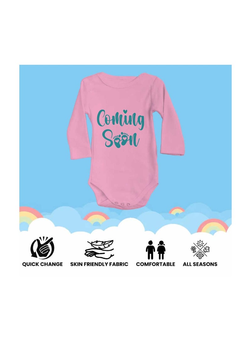 PRINTSHOP4ME Baby Romper Coming Soon Design–Soft Cotton Long Sleeve Bodysuit For Boys And Girls–Comfortable Unisex Baby Onesie For Newborns,Infants And Toddlers - Image 4