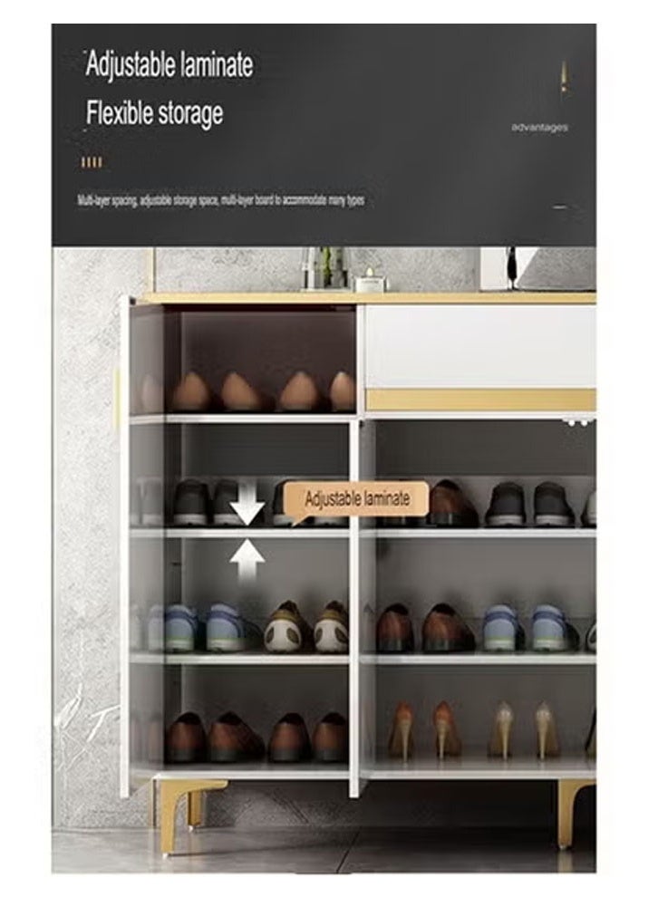 كيكي خزانة أحذية فاخرة متعددة الوظائف مع أدراج تخزين للمدخل بطول 120 سم - Image 3