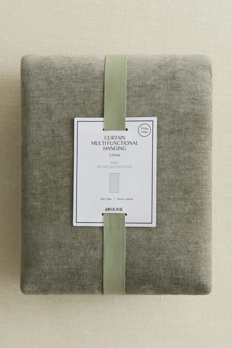 H&M 2-pack long chenille curtain lengths