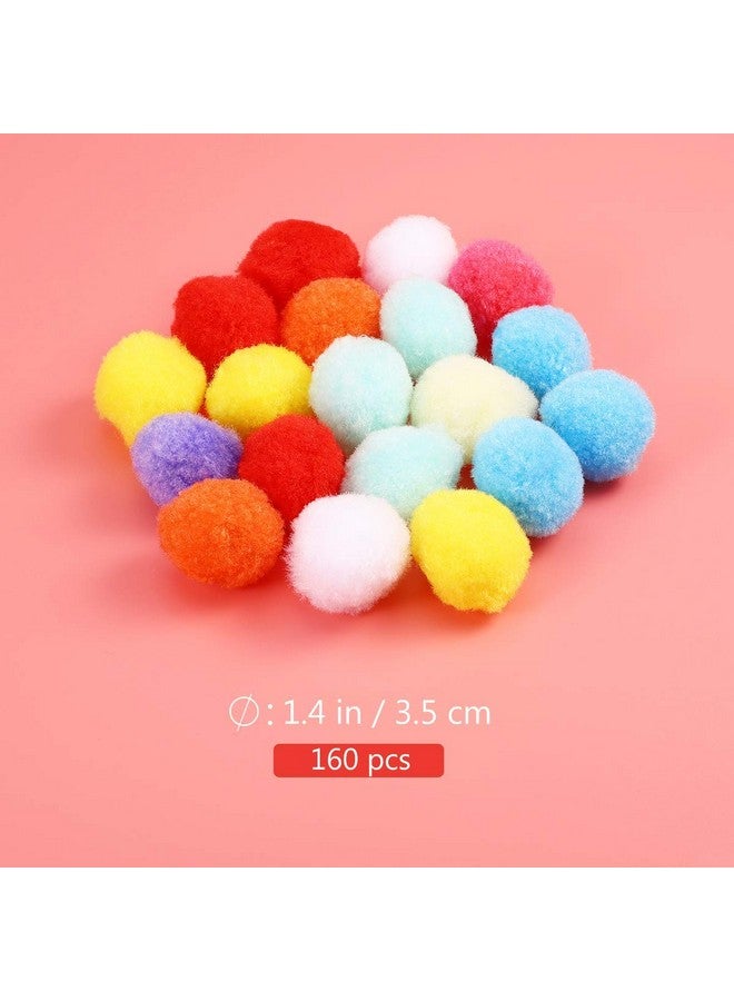 UEETEK 160Pcs Cat Toys Assorted Color Soft Cat Toy Balls Kitten Toys Pompon Balls (Mix Color) - Image 3