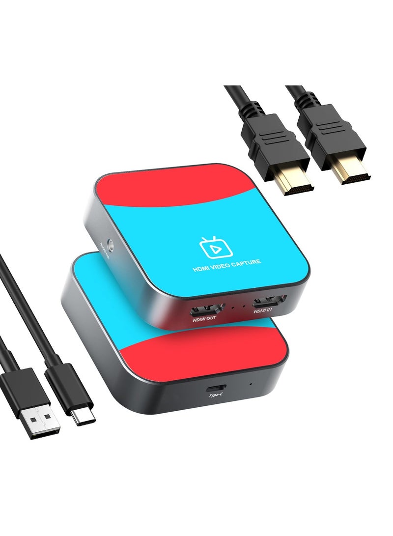 4K Audio Video Capture Card for Nintendo Switch, USB C 3.0 1080P 60FPS HDMI Recorder for Gaming, Live Streaming, Video Conferencing - Compatible with PS5, Xbox, OBS, Camera, and PC. - Image 1