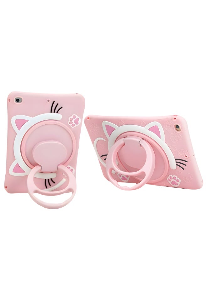 Tablet Case For Samsung Galaxy Tab A9 8.7 Inch 2023, Cute Cat Kids Tablet Case With Shoulder Strap, Handle Holder, Shockproof Silicone Tablet Case For Kids - Image 1