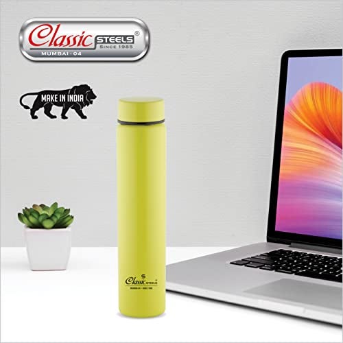 Classic Steels Super Slim Single Wall Stainless Steel Water Bottle 500 ml - Leak-Proof, Lightweight Ideal for Office, Gym, School, Travel, Kitchen, Sports, Green. - Image 4