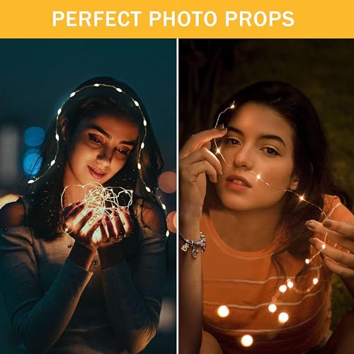 HOBAYS 6 Pack Fairy Lights Battery Operated 7ft 20 LED Mini String Lights Twinkle Lights Silver Wire Firefly Starry Moon Lights for Mason Jars Wedding Party Christmas Centerpiece Table Decorations,Warm White - Image 5