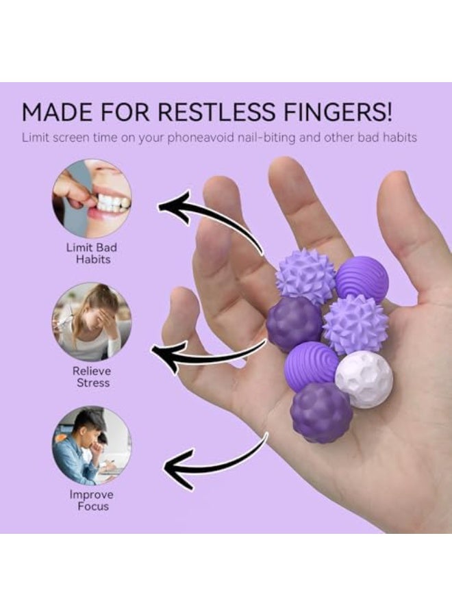 KOWVOWZ 8 PCS Sensory Fidget Balls, Magnetic Attraction Stress Balls, Magnetic Fidget Balls with Silicone Shell, Desk Fidget Toys for Office Travel Toys Gift - Image 3