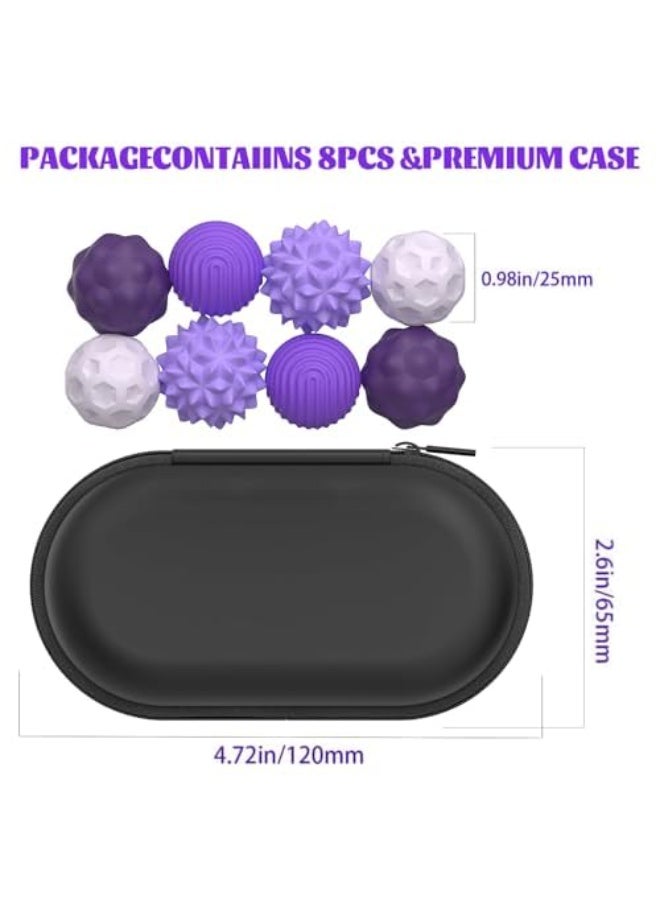 KOWVOWZ 8 PCS Sensory Fidget Balls, Magnetic Attraction Stress Balls, Magnetic Fidget Balls with Silicone Shell, Desk Fidget Toys for Office Travel Toys Gift - Image 2